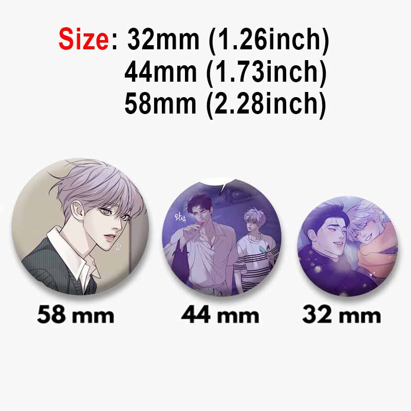 Korean Manhwa Soft Button Pins - огляд і ціна Modern Korean Lifestyle