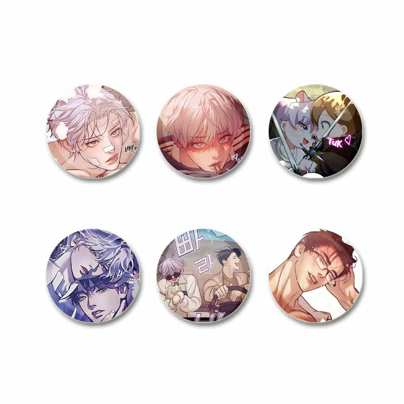 Korean Manhwa Soft Button Pins - огляд і ціна Modern Korean Lifestyle
